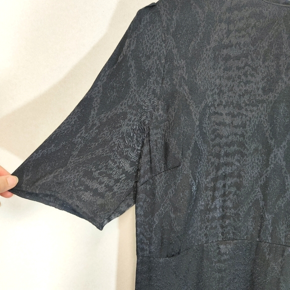 Next Emma Willis Collection Black Snake Print Dress BNWT Size UK 20 - Picture 4 of 9